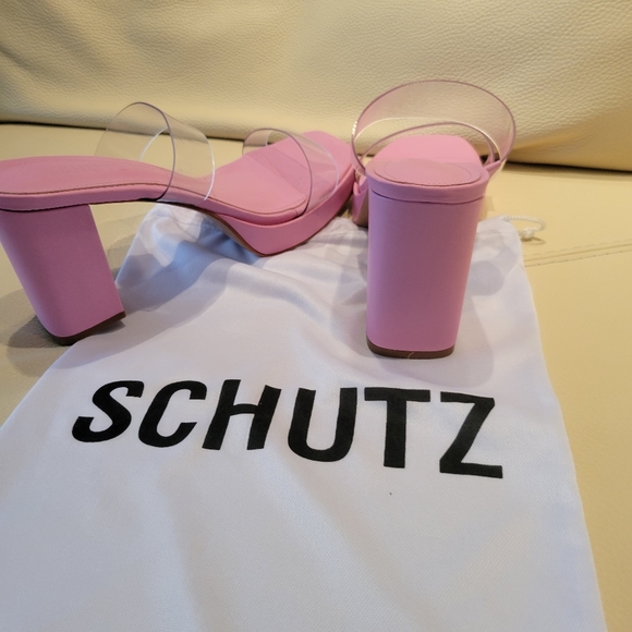 NEW SCHUTZ Ariella Platfom Block Heel Sandals - Picture 4 of 8